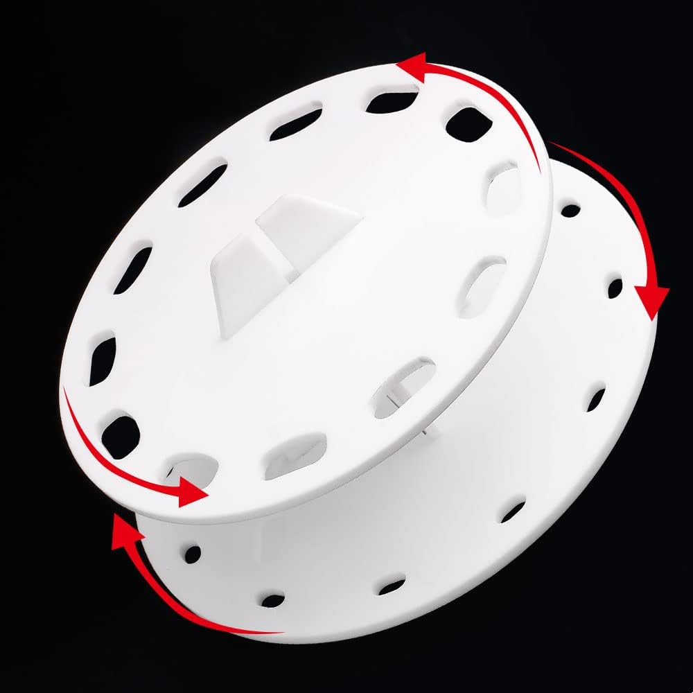 12 Hole Round Shape Drying Rack Storage Display Bracket Shelf Holder ,Spinning Storage Caddy for Oval Ink Blending Brushes Blender（White）