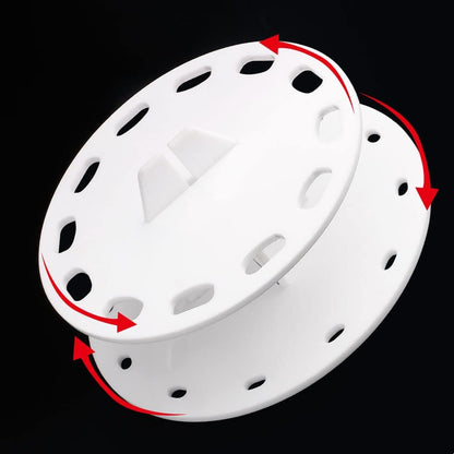 12 Hole Round Shape Drying Rack Storage Display Bracket Shelf Holder ,Spinning Storage Caddy for Oval Ink Blending Brushes Blender（White）