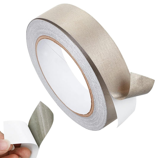 Faraday Cloth Conductive Adhesive High-Shielding Tape Waterproof Conductive Tape for Signal Screens for Electrical Connection EMI Shielding Display Repair Cable Interference Blocking (1 Inch x 65 Ft)