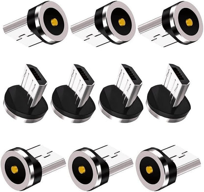 Magnetic Charging Series (Micro Tips) 10pcs,Just Micro USB Tips Without USB Cable Cords,Compatible for MicroAndriod SmartSeries.