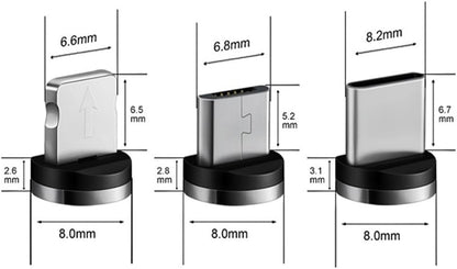 Magnetic Charging Tips lPhone 15pcs,1Pin 360° Rotate Connector Adapters for iOS-Lightlng Ports Series,Just Plugs to Charging/Water-dustproof/antioxidant Without Cord&Non-Data