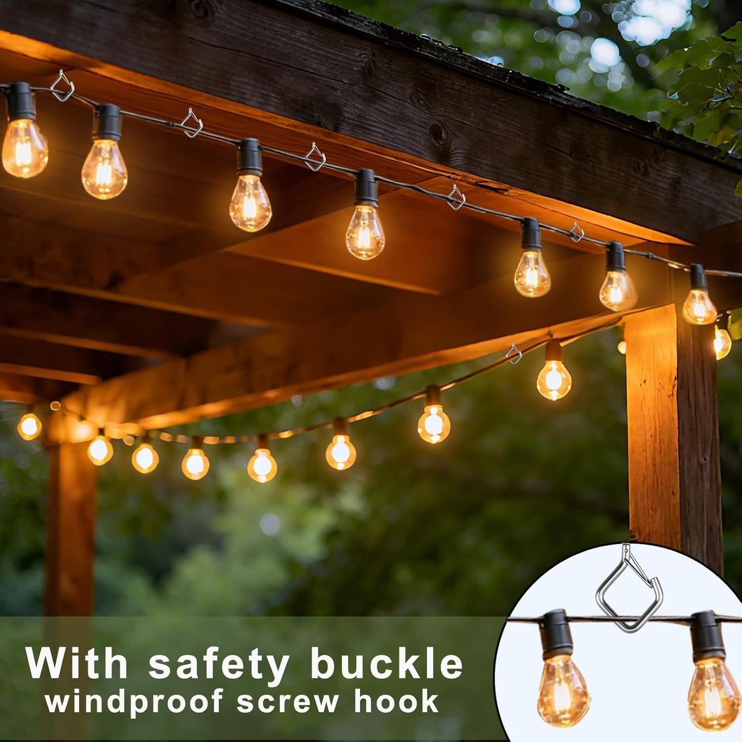20 Pcs 304 Stainless Steel Eye Screw Hooks for Hanging Heavy Duty.Windproof Ceiling Hooks for Hanging Plants,Cup,Wind Chime,Bird Feeders,Christmas String Lights at Indoor&Outdoor 2.2 Inch