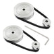 2Pcs Set GT2 Synchronous Wheel 20&60 Teeth 5mm Bore Aluminum Timing Pulley with 2Pcs Length 200mm Width 6mm Belt