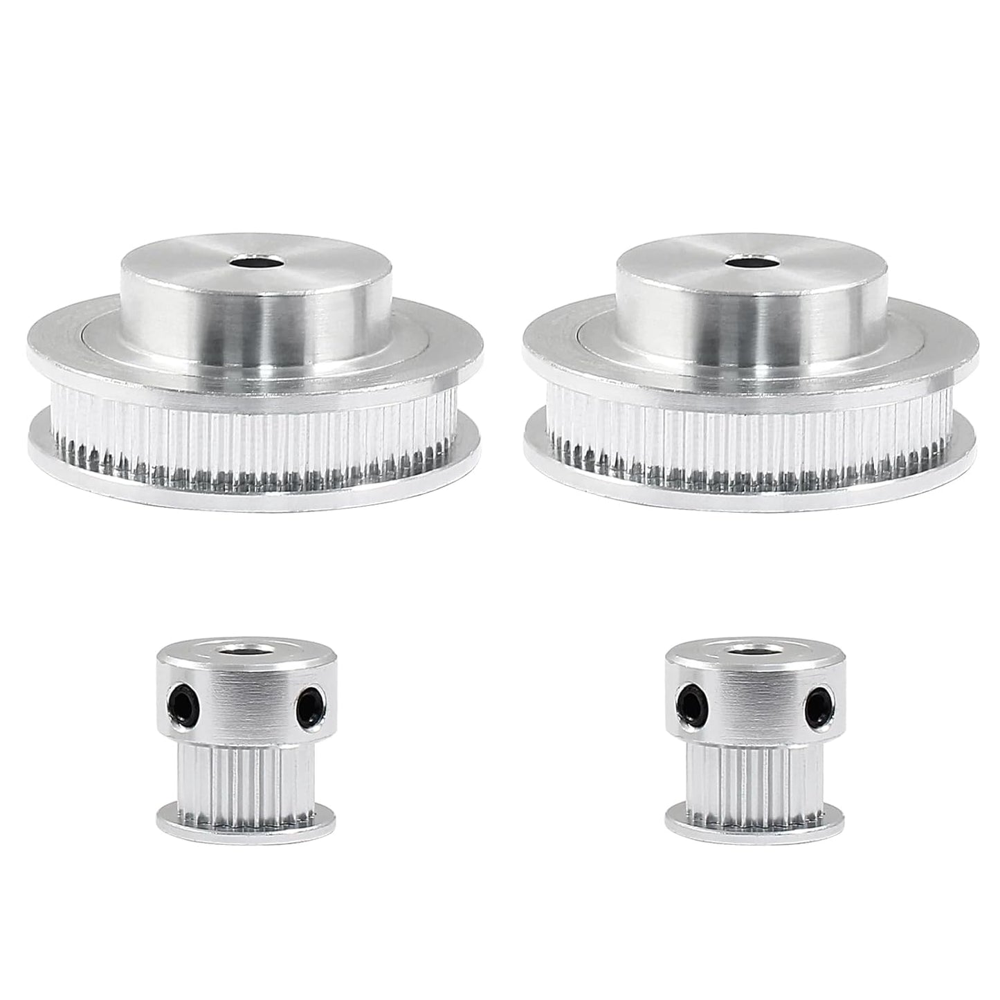 2Pcs Set GT2 Synchronous Wheel 20&60 Teeth 5mm Bore Aluminum Timing Pulley with 2Pcs Length 200mm Width 6mm Belt
