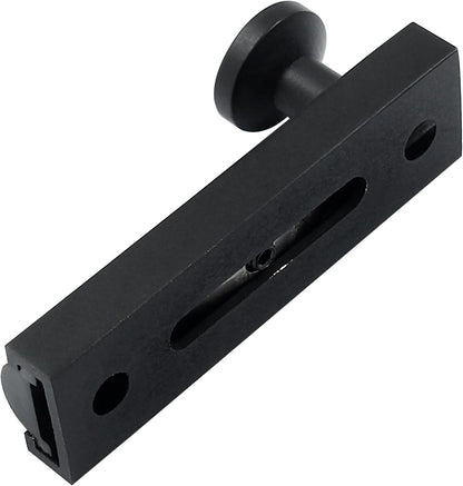 Sliding Deadbolt, Heavy Duty Solid Brass Surface Bolt, Door Slide Lock Anti Theft Security Door Latch Lock with Screws(Black,2 Inch)