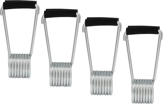 4 Pack Spring Door Closer, Automatic Self-Closing Door Hinge with Rubber Bumper for Cabinet, Closet and Interior Doors