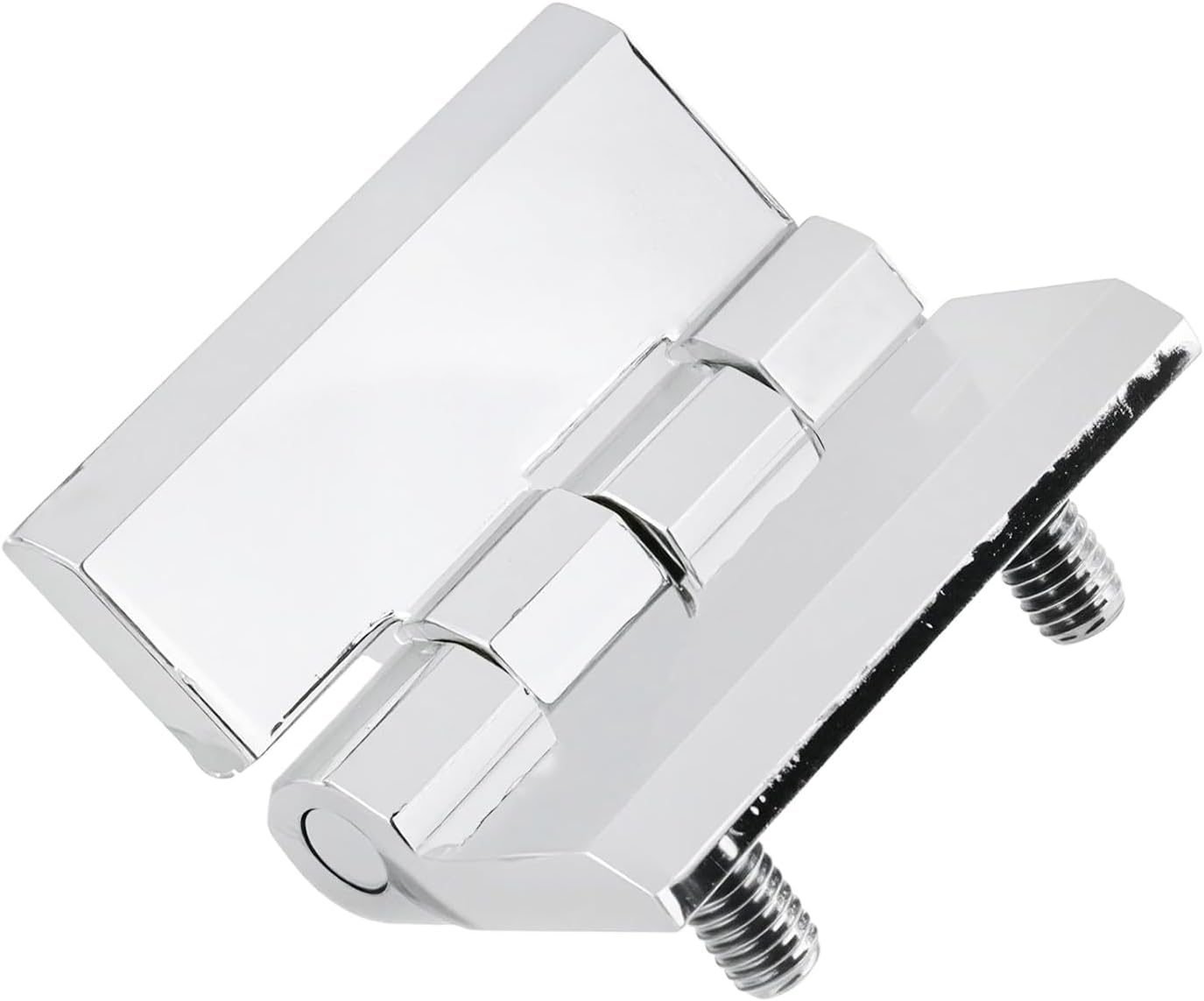 Cabinet Hinge Zinc Alloy Door Hinges with Screw Bolts Polished Chrom Silver Butt Hinge for Electrical Distribution Boxes 2" x 2" - 2pcs