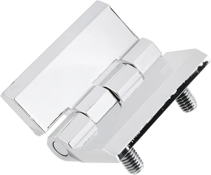 Cabinet Hinge Zinc Alloy Door Hinges with Screw Bolts Polished Chrom Silver Butt Hinge for Electrical Distribution Boxes 2" x 2" - 2pcs