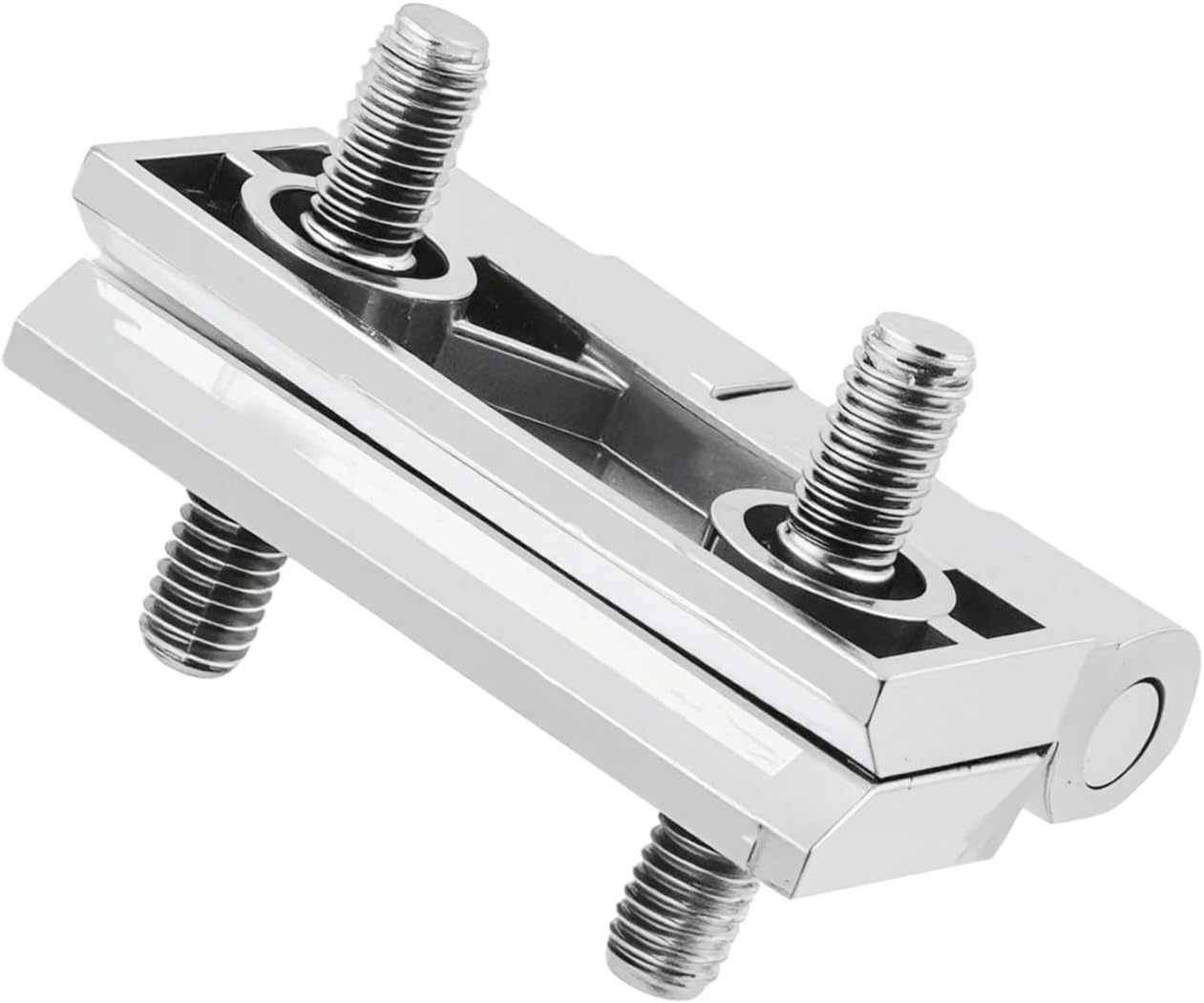 Cabinet Hinge Zinc Alloy Door Hinges with Screw Bolts Polished Chrom Silver Butt Hinge for Electrical Distribution Boxes 2" x 2" - 2pcs