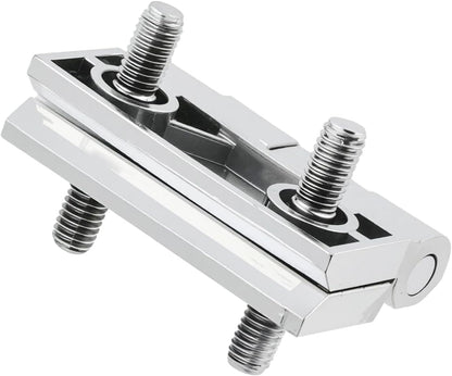 Cabinet Hinge Zinc Alloy Door Hinges with Screw Bolts Polished Chrom Silver Butt Hinge for Electrical Distribution Boxes 2" x 2" - 2pcs