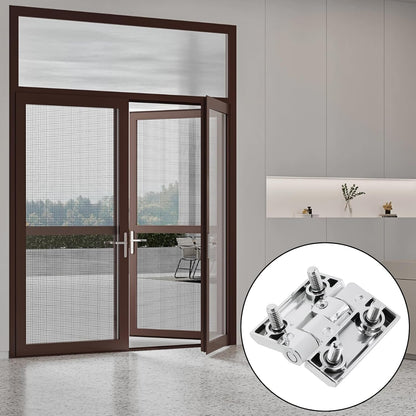 Cabinet Hinge Zinc Alloy Door Hinges with Screw Bolts Polished Chrom Silver Butt Hinge for Electrical Distribution Boxes 2" x 2" - 2pcs