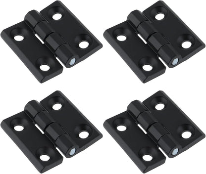 Black Butt Hinge Zinc Alloy Door Hinge Heavy Duty Boat Hatch Hinges Residential Bed Room Hinge for Doors Hardware 1.96" x 1.88" -4pcs