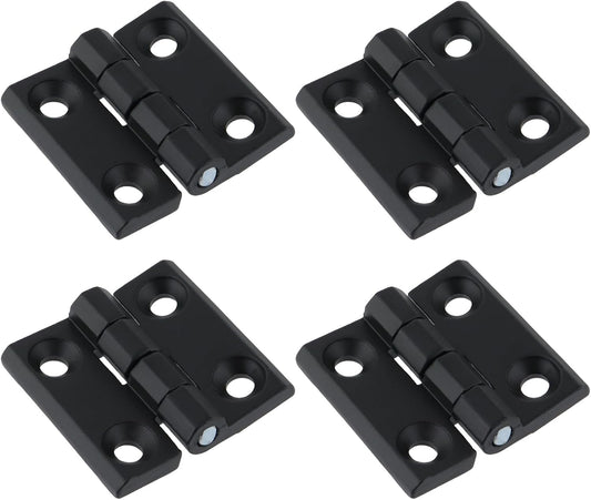 Black Butt Hinge Zinc Alloy Door Hinge Heavy Duty Boat Hatch Hinges Residential Bed Room Hinge for Doors Hardware 1.96" x 1.88" -4pcs