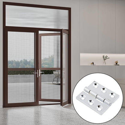 Butt Hinge Zinc Alloy Cabinet Hinges Polished Chrom Silver Residential Bed Room Hinge for Doors Hardware 2.56" x 2.16" -2pcs