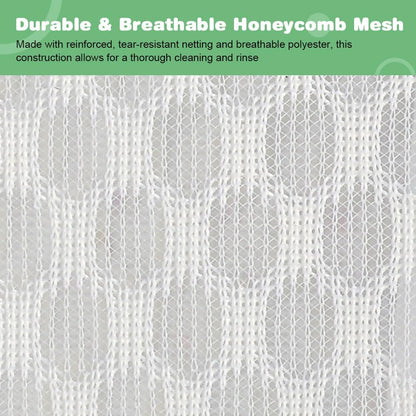 Durable Honeycomb Mesh Laundry Bags, 2 XX-Large 24in x 24in Washing Delicate Bags with Colorful Zipper for Huge Clothes, Curtain, Coverlet, Carpet