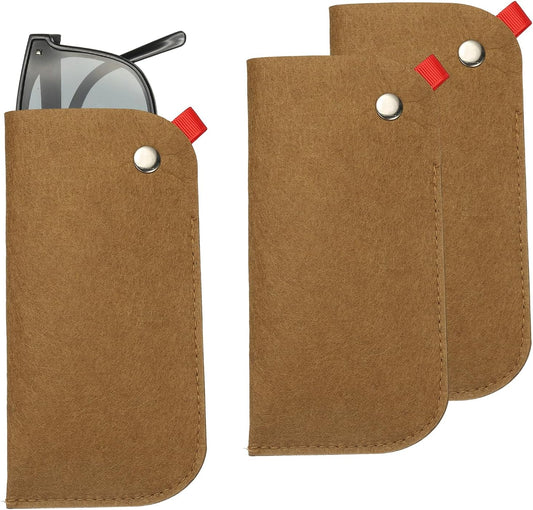 Portable Felt Glasses Case, Soft Slip-in Pouch Case, Ear Hanging Eyeglasses Bag Sunglasses Storage Pouch
