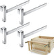 4 Pcs Beehive Frame Holder- Stainless Steel Beehive Frame Perch- 5 Full Frame Capacity Beekeeping Frame Support Bracket Rack- Bee Hive Frame Grip for Beekeeper
