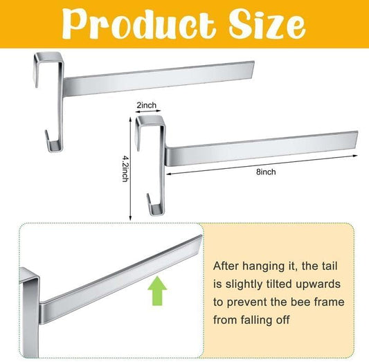 4 Pcs Beehive Frame Holder- Stainless Steel Beehive Frame Perch- 5 Full Frame Capacity Beekeeping Frame Support Bracket Rack- Bee Hive Frame Grip for Beekeeper