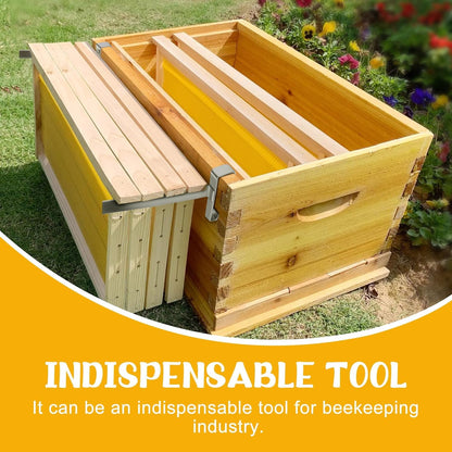 4 Pcs Beehive Frame Holder- Stainless Steel Beehive Frame Perch- 5 Full Frame Capacity Beekeeping Frame Support Bracket Rack- Bee Hive Frame Grip for Beekeeper