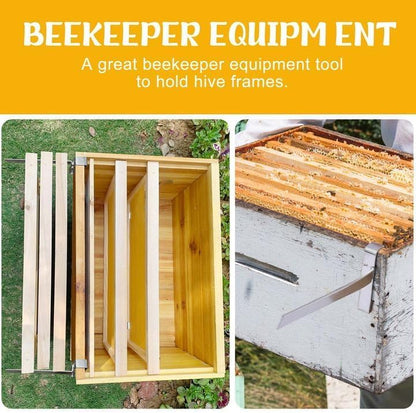 4 Pcs Beehive Frame Holder- Stainless Steel Beehive Frame Perch- 5 Full Frame Capacity Beekeeping Frame Support Bracket Rack- Bee Hive Frame Grip for Beekeeper