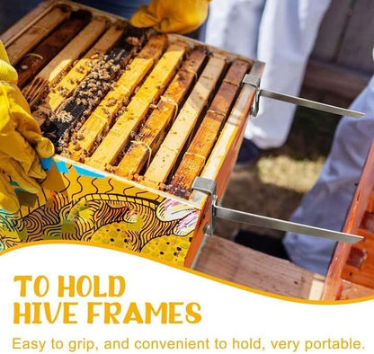 4 Pcs Beehive Frame Holder- Stainless Steel Beehive Frame Perch- 5 Full Frame Capacity Beekeeping Frame Support Bracket Rack- Bee Hive Frame Grip for Beekeeper