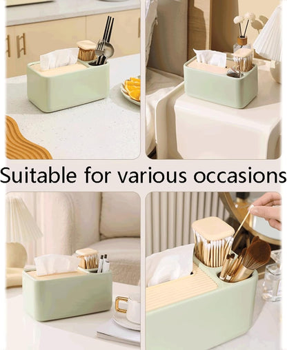 2 Pack Desk Organizer with Compartments for Pens and Toothpicks - Office Supply Storage Solution