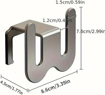 Wall-Mounted Aluminium Slipper Holder - Self-Adhesive Space-Saving Organizer - 2 Pack