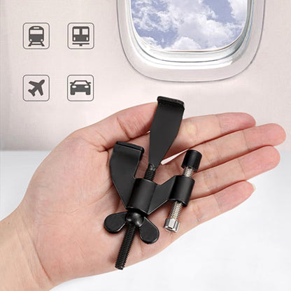 Portable Door Lock - Extra Security for Hotels & Travel - Self-Adhesive No Drilling Required - Black - 1 Piece