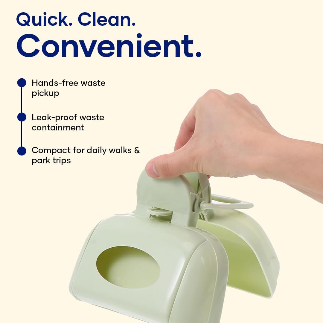 3-in-1 Dog Poop Bag Dispenser Blue Portable Leakproof Easy to Use Pet Waste Cleaning Helper