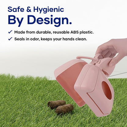 3-in-1 Dog Poop Bag Dispenser Blue Portable Leakproof Easy to Use Pet Waste Cleaning Helper