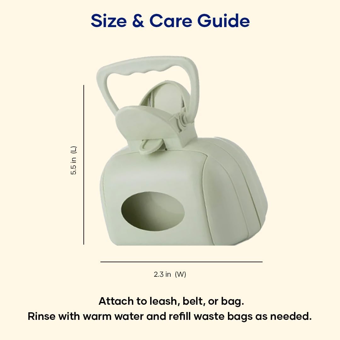 3-in-1 Dog Poop Bag Dispenser Blue Portable Leakproof Easy to Use Pet Waste Cleaning Helper