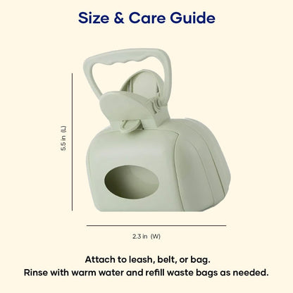 3-in-1 Dog Poop Bag Dispenser Blue Portable Leakproof Easy to Use Pet Waste Cleaning Helper