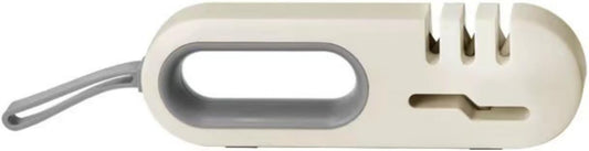 4-in-1 Kitchen Sharpener White Grey for Fruit Knives Steel Knives and Scissors