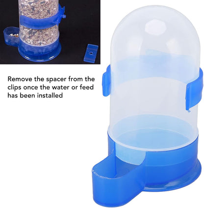 Automatic Hanging Bird Cage Waterer 1 Piece - Plastic Drinker for Quail, Tiger Skin Parrot, Lovebird, Canary and Other Birds