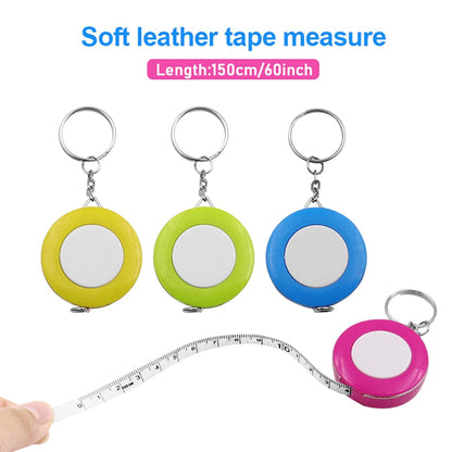 4 Pack Double-Sided Measuring Tape 60 Inch 1.5m Retractable Soft Portable with Keychain for Tailors and Seamstresses