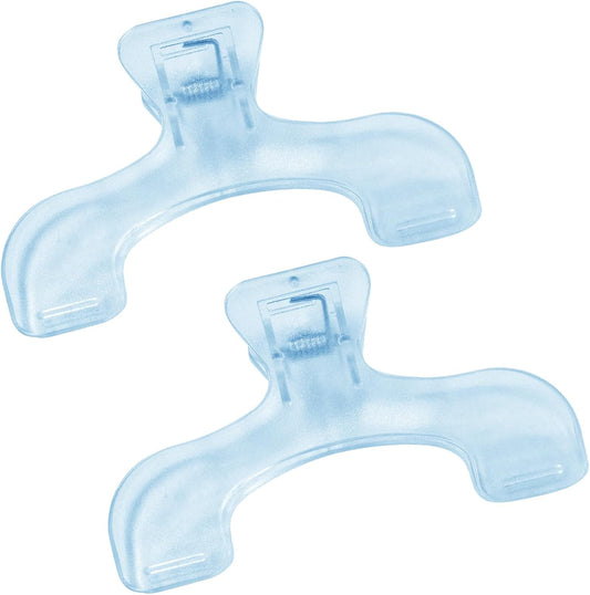 2 Pack Transparent Cookbook & Music Book Page Holders - Hands-Free Reading Clips - Blue Book Stand Accessories