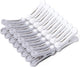 White and Grey Plastic Clothes Pegs - Multi-functional Small Clothespins for Clothing Bedding Socks Towels