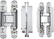 6inch Hidden Door Hinges Invisible Hinges Concealed Hinges Zinc Alloy 180 Degree Swing Hinge 3 Way Adjustable Butt Hinge 6 x 2.5 x 1 inch (Silver Pack of 3)
