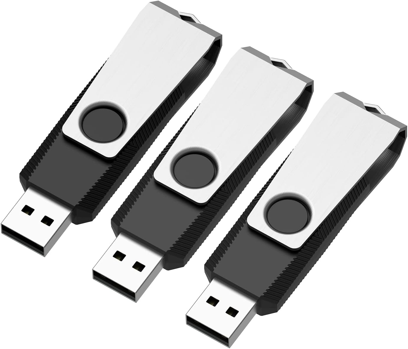 16GB 3 Pack USB Flash Drive 16GB USB Stick Bulk USB Drive 2.0 USB Key USB Thumb Drive Flash Drives 16gb Memory Stick for Computer (Black,3 pcs)