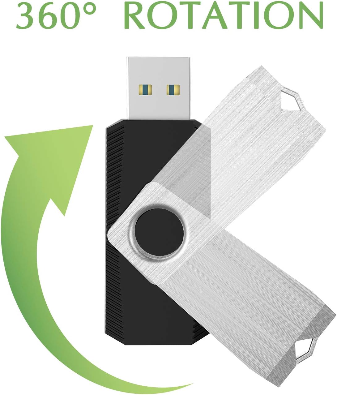16GB 3 Pack USB Flash Drive 16GB USB Stick Bulk USB Drive 2.0 USB Key USB Thumb Drive Flash Drives 16gb Memory Stick for Computer (Black,3 pcs)
