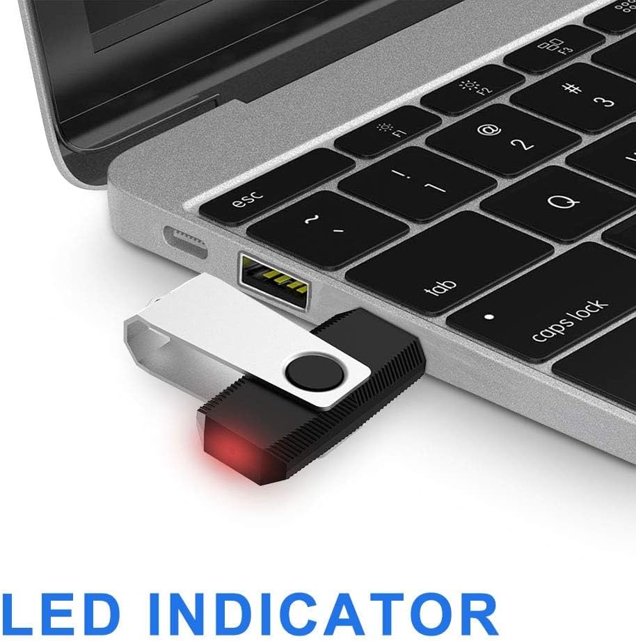 16GB 3 Pack USB Flash Drive 16GB USB Stick Bulk USB Drive 2.0 USB Key USB Thumb Drive Flash Drives 16gb Memory Stick for Computer (Black,3 pcs)