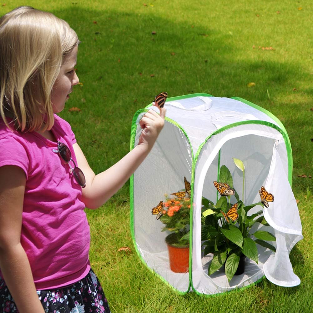 Insect and Butterfly Habitat Cage Terrarium Pop-up 23.6 Inches Tall