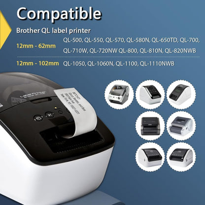 - Compatible Shipping Labels Replacement for Brother DK-1202 (2.4 in x 3.9 in), Use with Brother QL Label Printers [10 Rolls/3000 Labels]