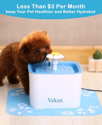8 Pack Replacement Filters for 84oz/2.5L Automatic Pet Fountain Cat Water Fountain Dog Water Dispenser