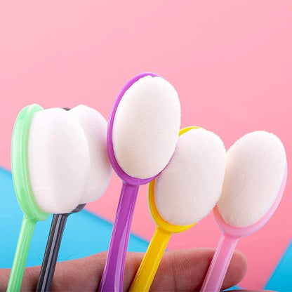 Ink Blending Brushes,Ink Blending Tool -10pcs brush head width 0.86 inch oval brush and 6 pcs brush head width 2.04 inch flat top mixed ink brush for Card Making