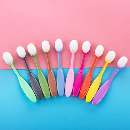 Ink Blending Brushes,Ink Blending Tool -10pcs brush head width 0.86 inch oval brush and 6 pcs brush head width 2.04 inch flat top mixed ink brush for Card Making