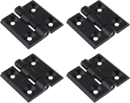 Black Butt Hinge Zinc Alloy Door Hinge Heavy Duty Boat Hatch Hinges Residential Bed Room Hinge for Doors Hardware 2.36" x 2.36" -4pcs