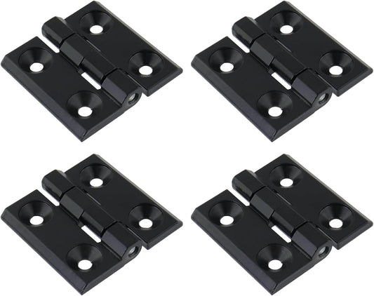 Black Butt Hinge Zinc Alloy Door Hinge Heavy Duty Boat Hatch Hinges Residential Bed Room Hinge for Doors Hardware 2.36" x 2.36" -4pcs