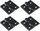 Black Butt Hinge Zinc Alloy Door Hinge Heavy Duty Boat Hatch Hinges Residential Bed Room Hinge for Doors Hardware 2.36" x 2.36" -4pcs