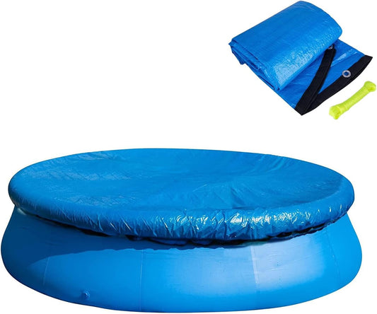 10 Ft Dust Pool Cover Protector-Solar Cover for Round Frame Pools-Pool Cover for Round Inflatable-Pool Cover Protector Heat Retaining Blanket